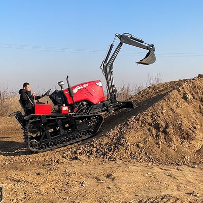 80 اسب بخار قدرت مینی زراعت کنندگان Tiller کشاورزی کشاورزی کنترل از راه دور خزنده تراکتور خندق تراش ماشین برای فروش