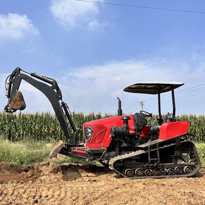 تراکتور کمپیکت 100hp تراکتور کاوشگر تراکتور هیدرولیک مزرعه کمپیکت با بارگیری / حفاری جلو