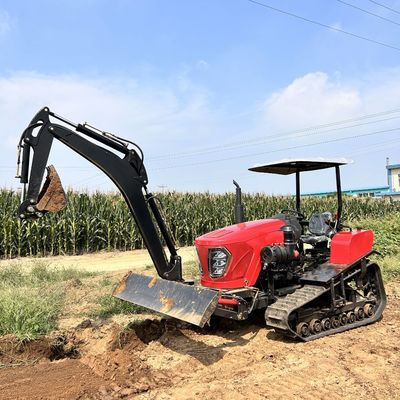 تراکتور کمپیکت 100hp تراکتور کاوشگر تراکتور هیدرولیک مزرعه کمپیکت با بارگیری / حفاری جلو