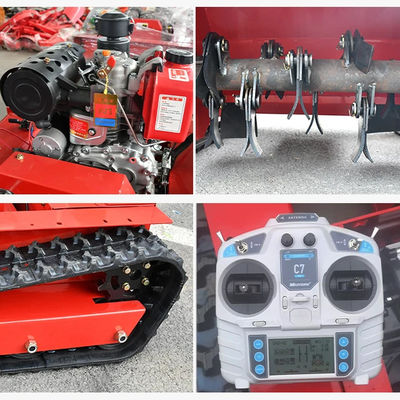 11HP تراکتور مینی ماشین تراش چمن تجهیزات سنگین کنترل از راه دور 650w